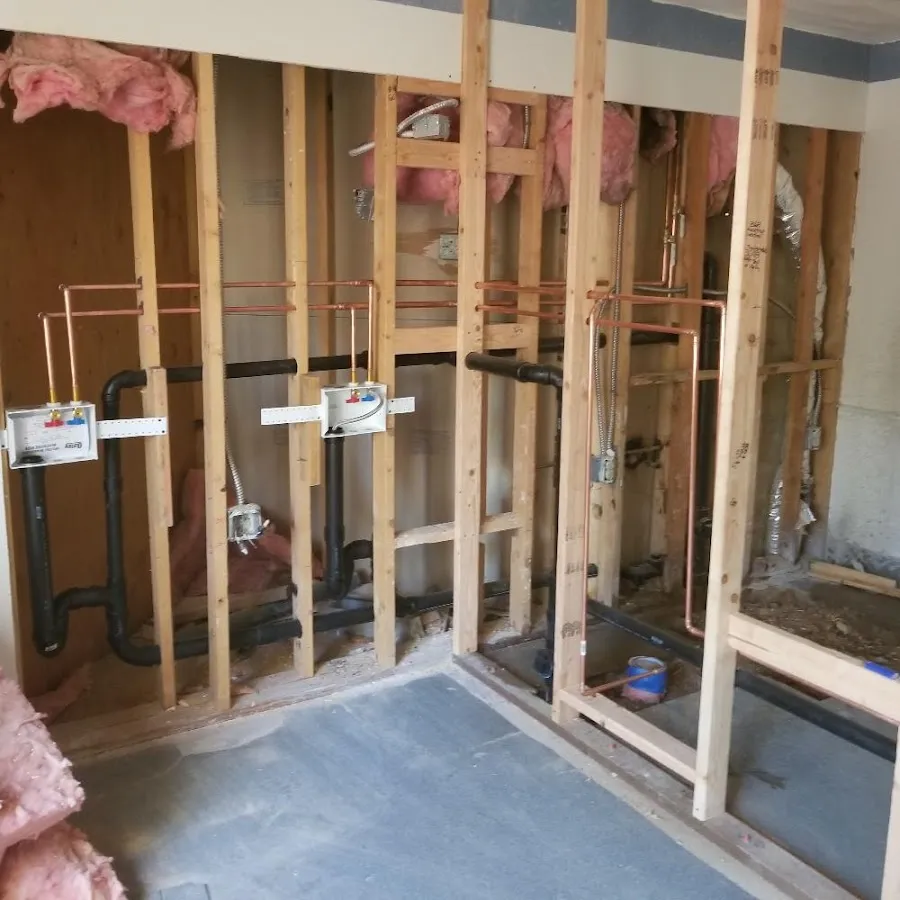 Copper pipe rough-in and plumbing installation in Bound Brook